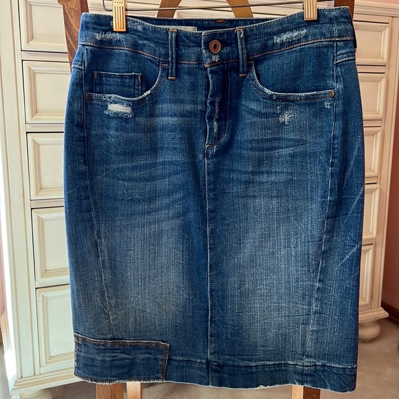 EUC Anthropologie Pilcro & the Letterpress denim skirt size 26 - Picture 1 of 13